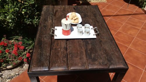 1 שולחן מתכת - משטח לוחות אדן רכבת